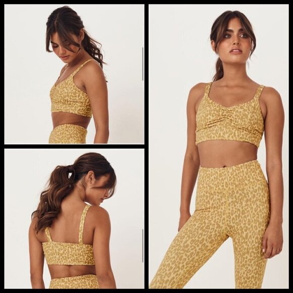 💕SPELL & THE GYPSY💕 Wild Thing Crop Top ~ Mustard Yellow Cheetah Small S NWT - Picture 7 of 16